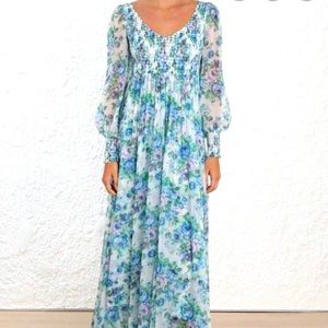 ZIMMERMANN White Wave Shirred Dress